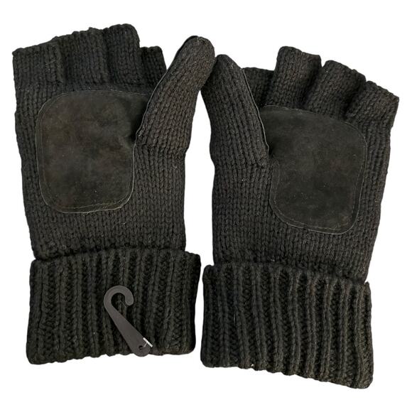 NWOT cooplus fingerless black gloves with mitten - Picture 2 of 2